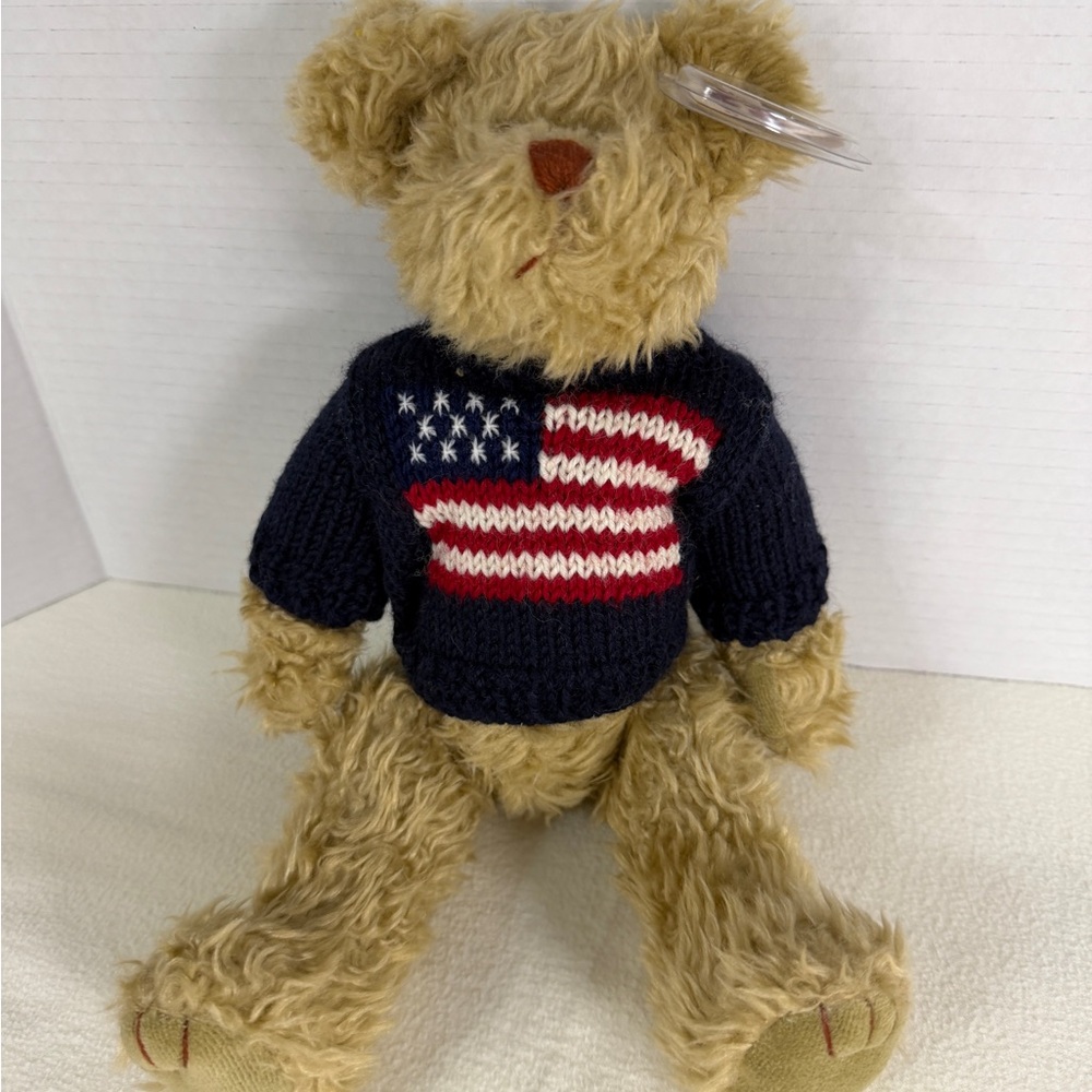 Ty Attic Treasures Bear “Grant” Plush 1999 Vintage Teddy Stuffed Animal Sweater